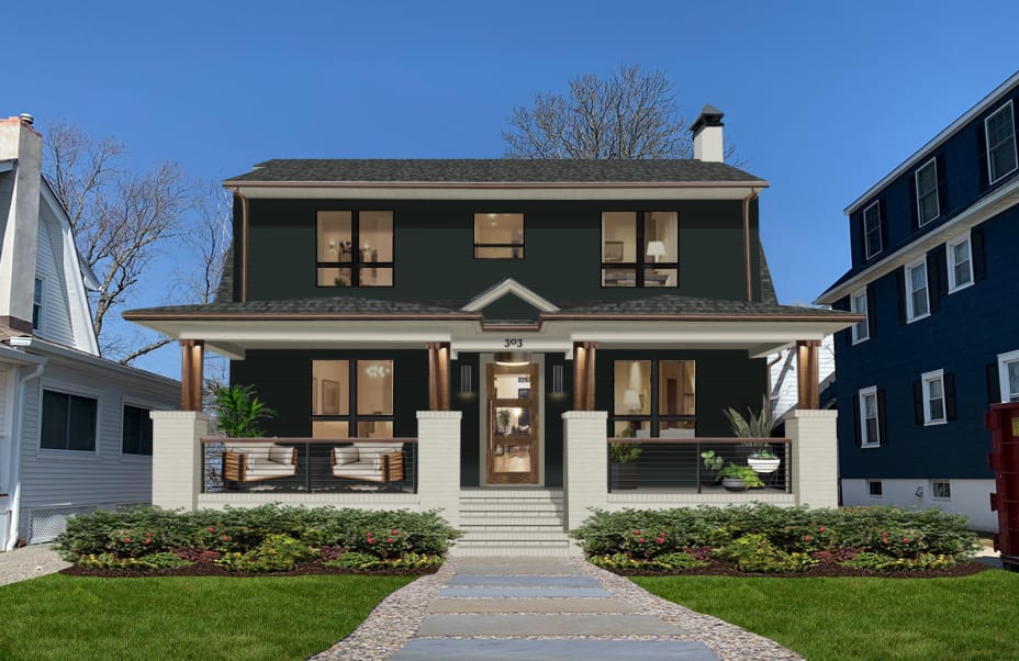 Our Favorite Green Exterior House Colors - brick&batten