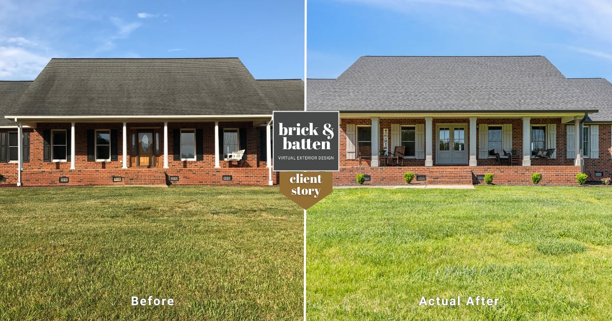 New Farmhouse Porch Columns in North Carolina - brick&batten