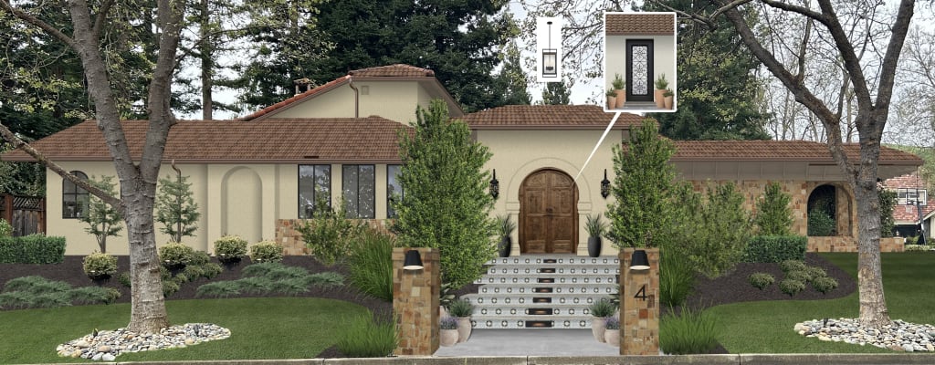 warm southwestern exterior with natural elements