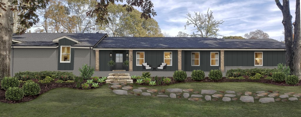 A rendering of a fixer upper house