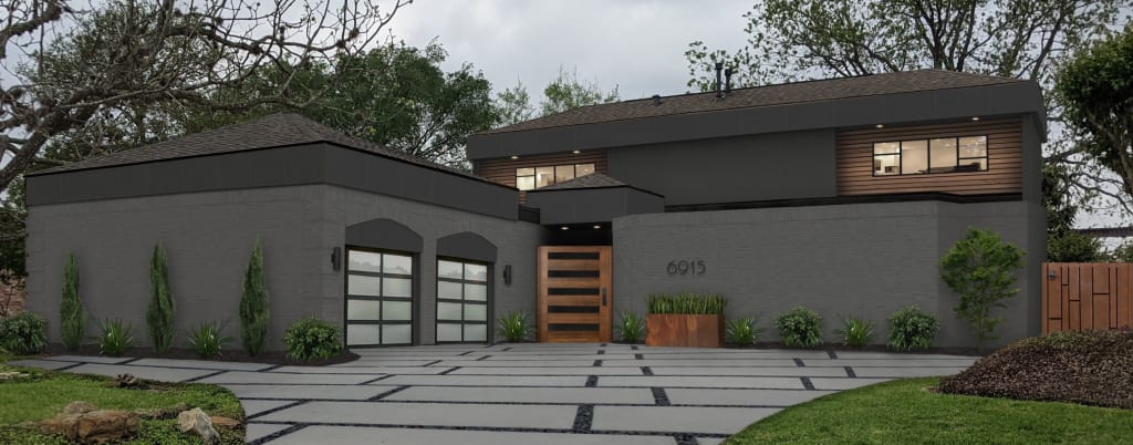 Black home exterior