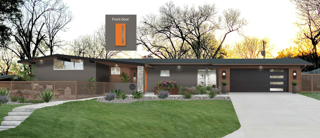 orange bold front door colors