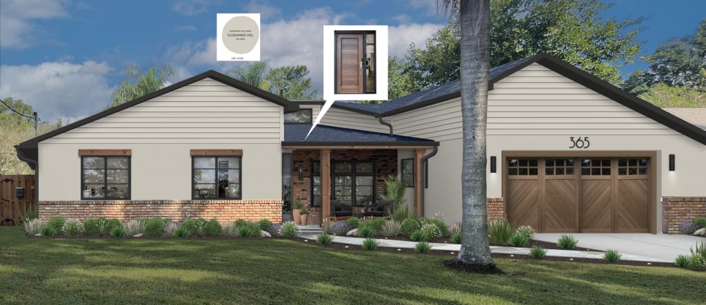 neutral house with mixed materials