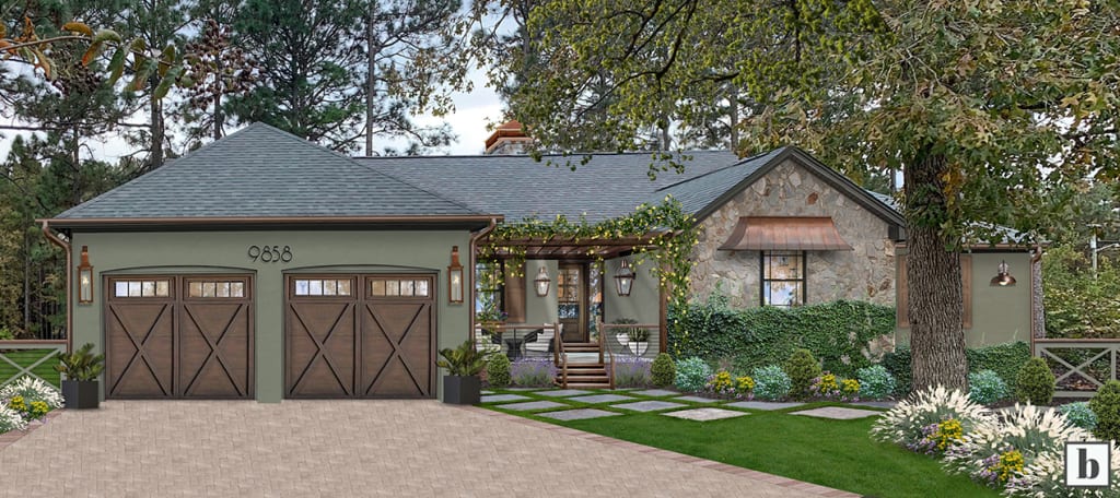 sage green cottage home