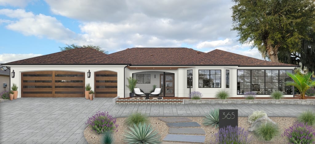 neutral ranch with wood accents