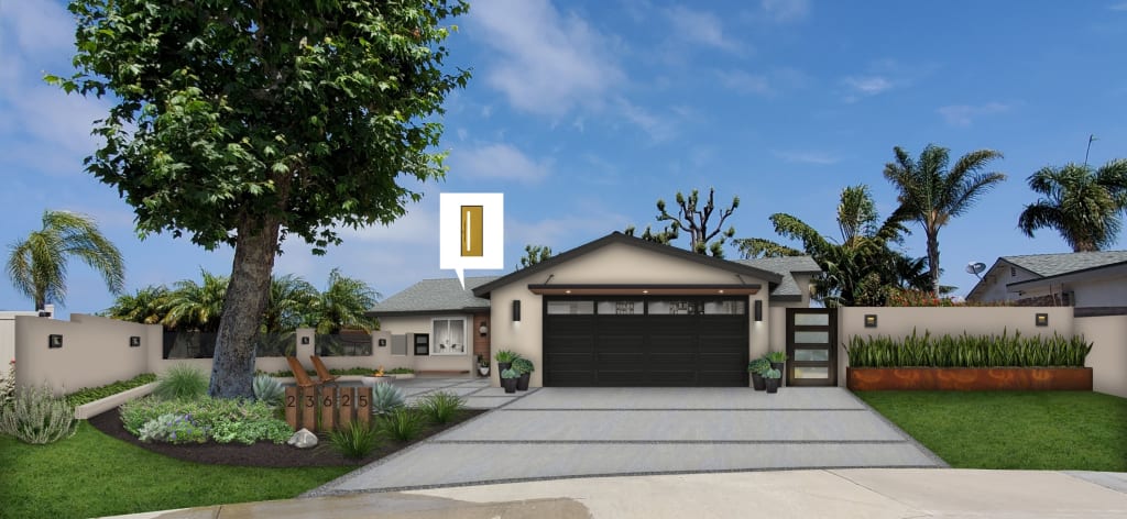 greige stucco house