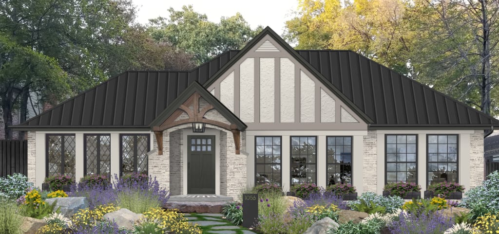 ranch house with neutral color pallete