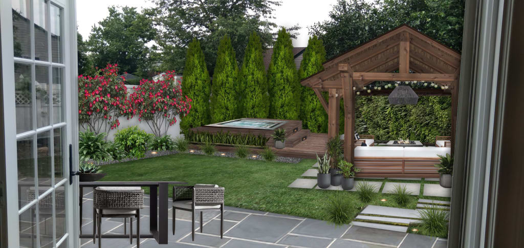 small backyard oasis