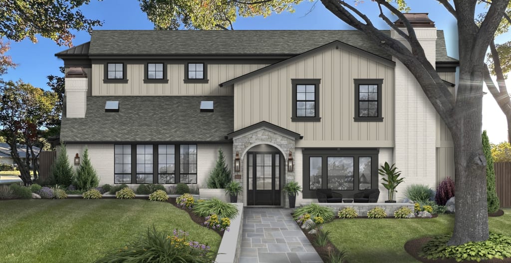 neutral house showing example of natural exterior paint colors