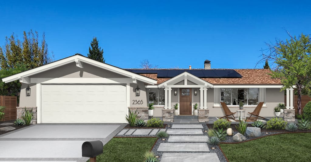 small house showing an example of home design for retirement