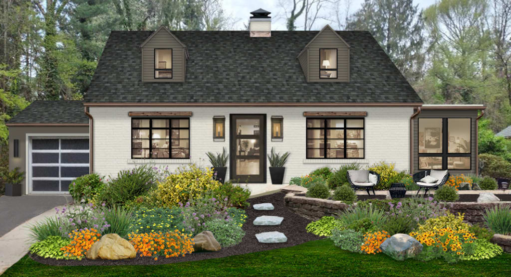 14 Bungalow Style House Exterior Designs - brick&batten