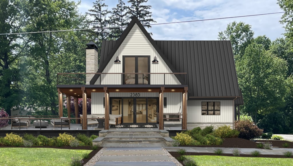 A-frame style upper level