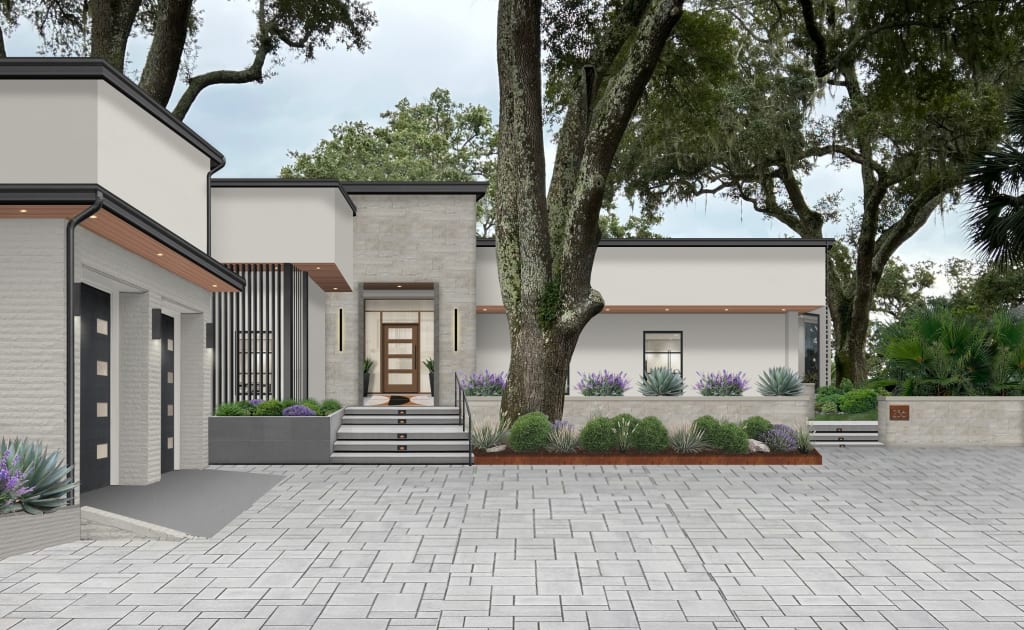 Real estate trend of modern and contemporary home styles.