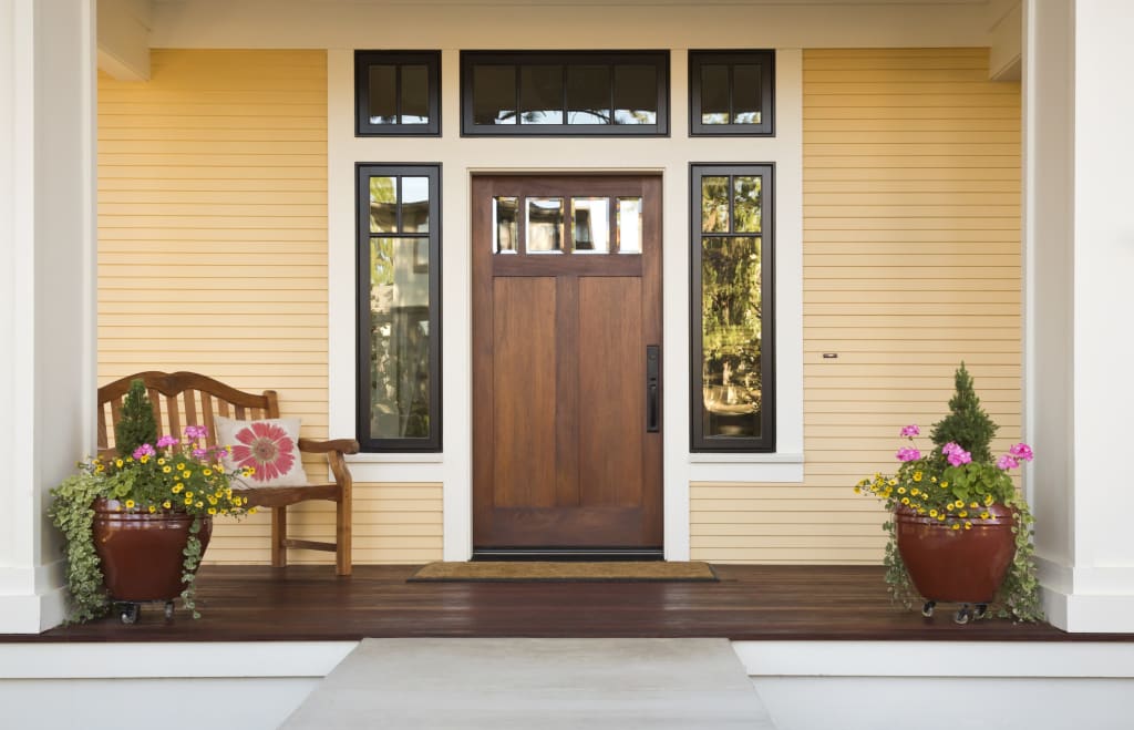Craftsman-style front door