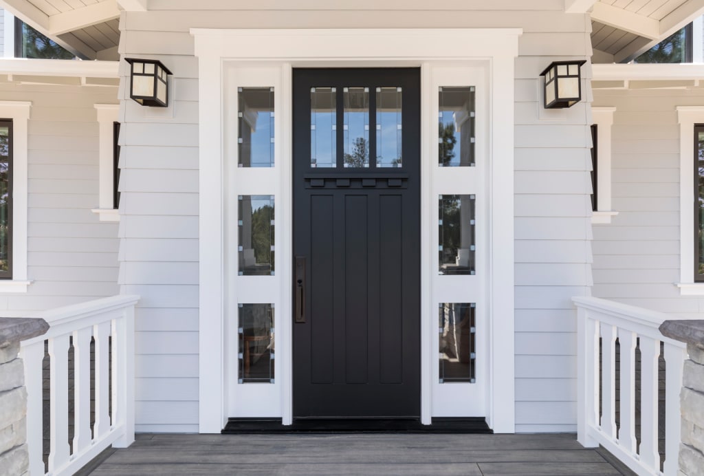 Black craftsman front door