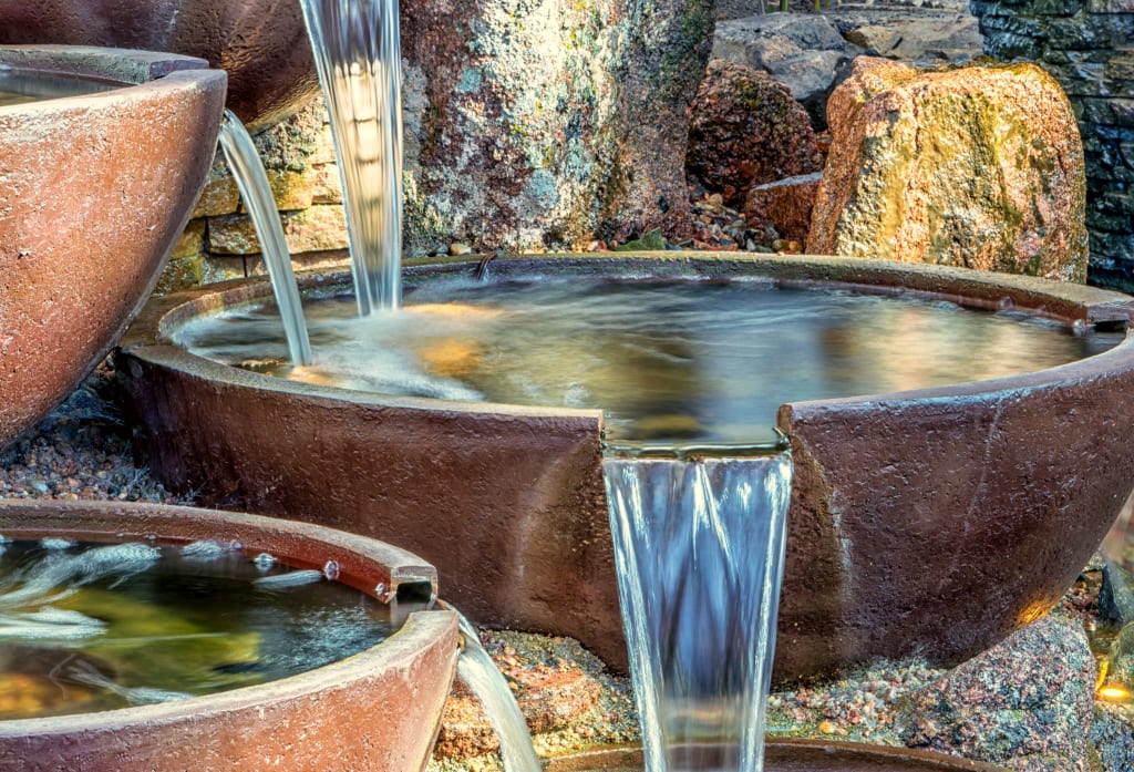 outdoor water feature
