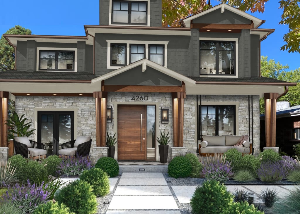 Ashwood Moss on a rustic Craftsman-style home exterior