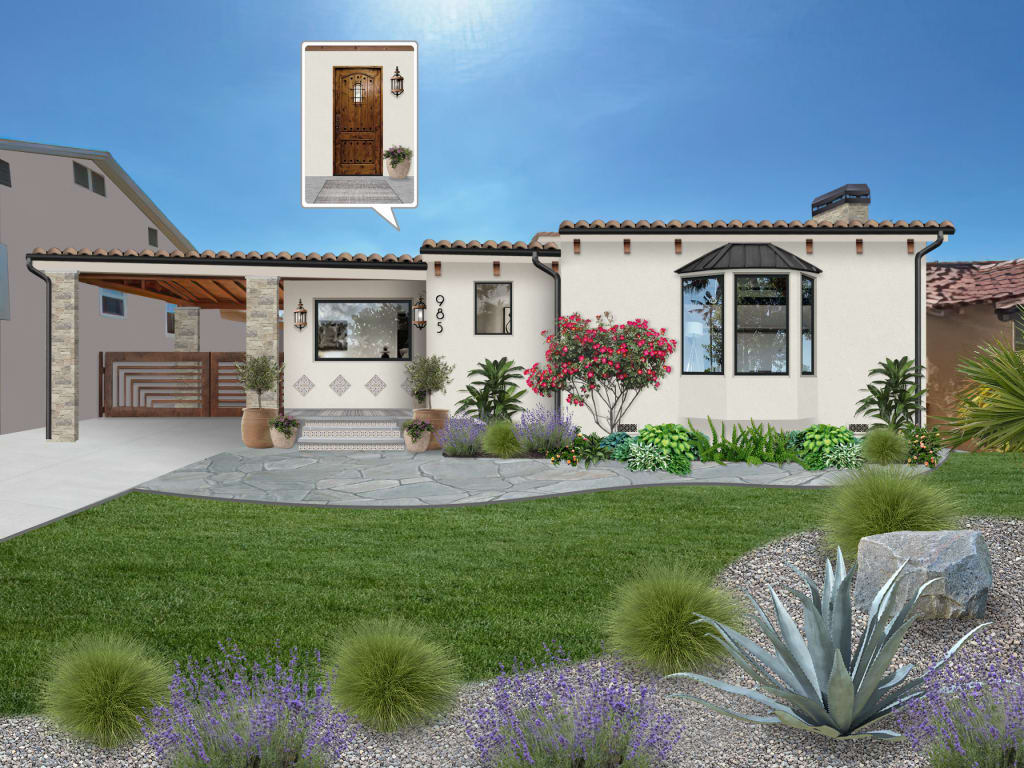 A Mediterranean-style bungalow with cladding in Greek Villa