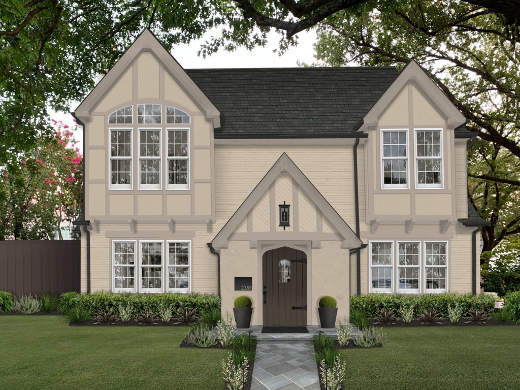 beige house with greige trim