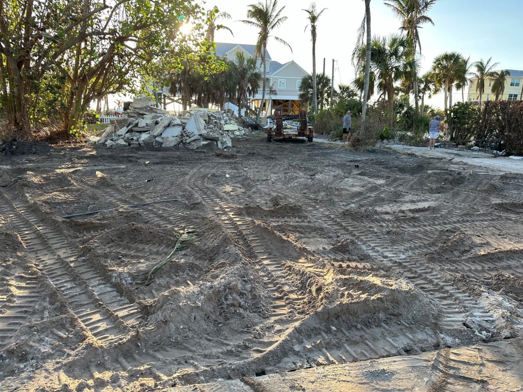 leveled house during hurricane helene recovery