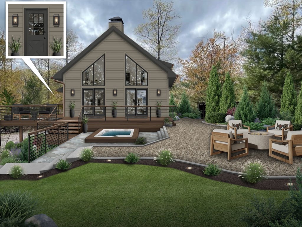 dark neutral house with lap siding