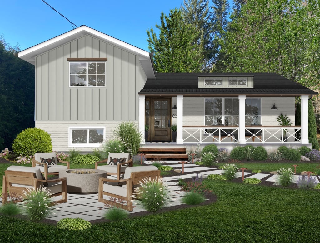 A home rendering highlighting one of our favorite soffit and fascia color combinations