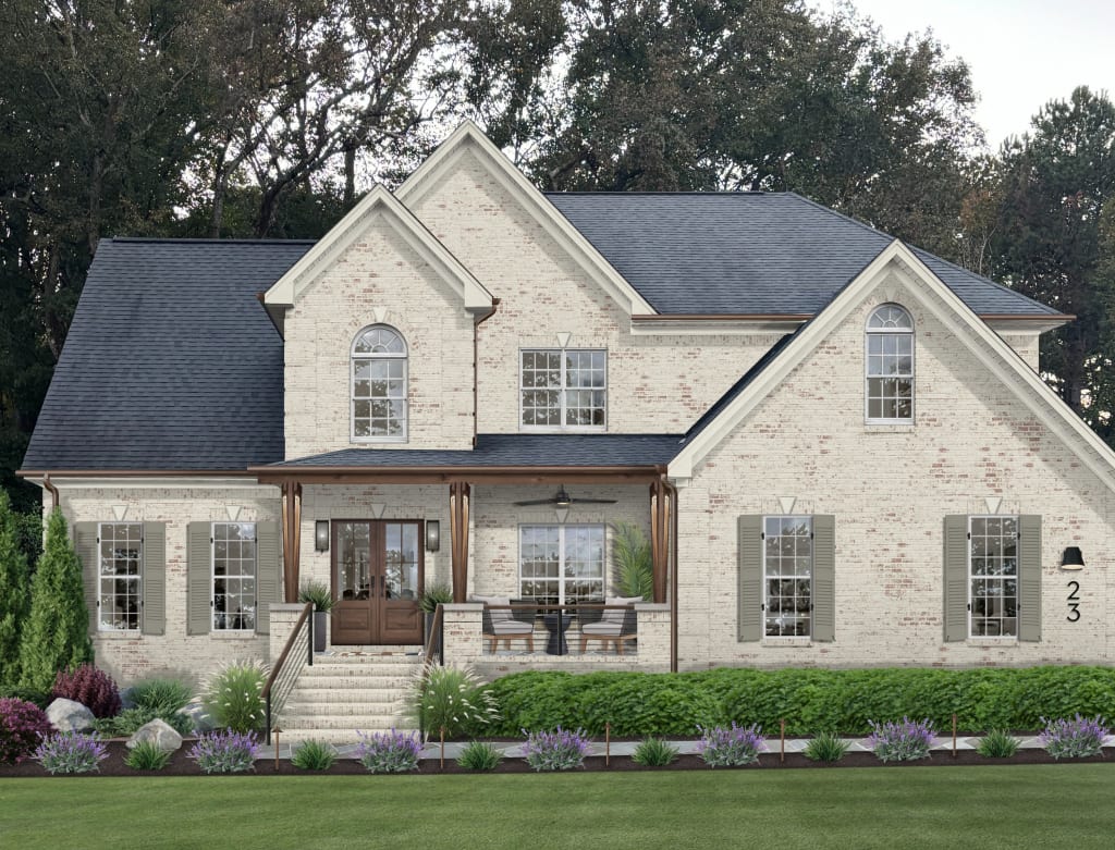 limewashed brick traditional exterior