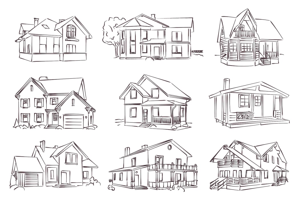 A blueprint of a traditional home by Family House Plans
