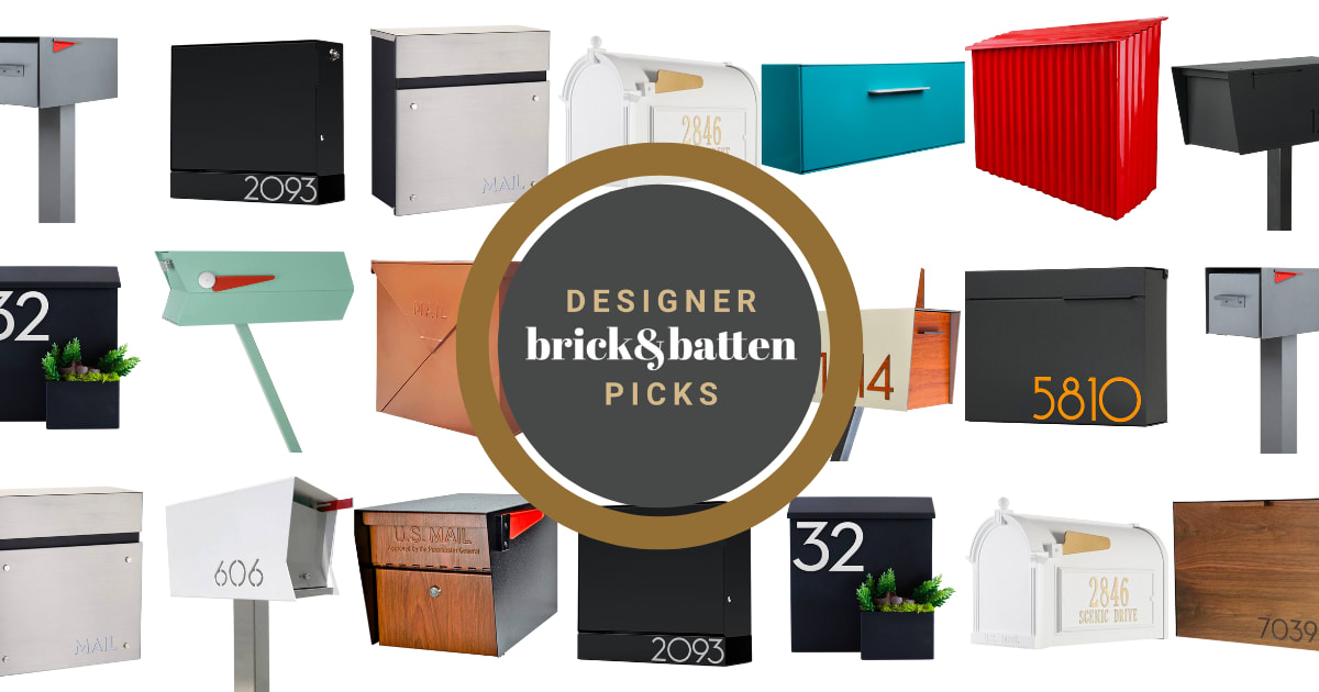brick&batten designer picks: a collage of our favorite mailboxes