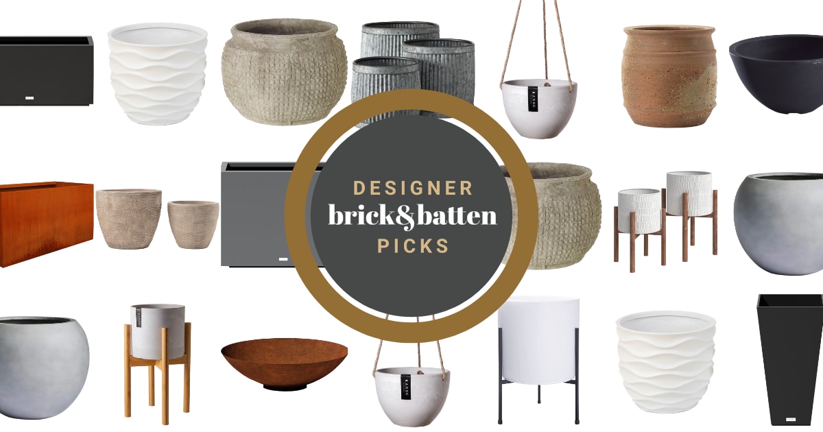 brick&batten designer picks: a collage of our favorite front porch planters