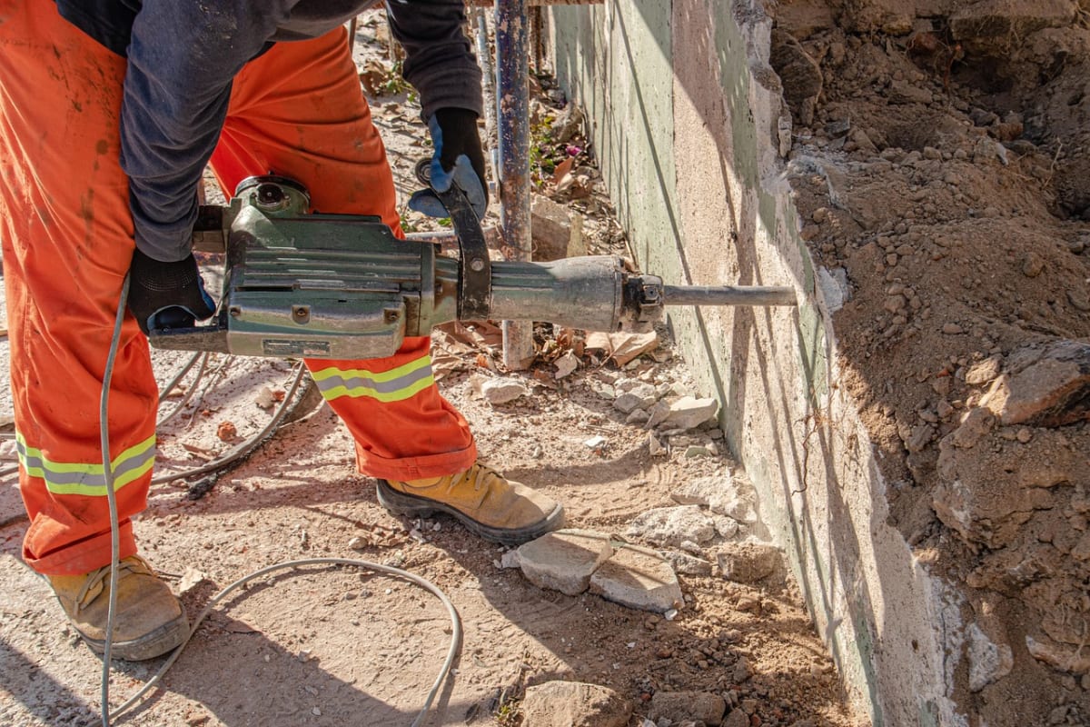 Contractor on the job.