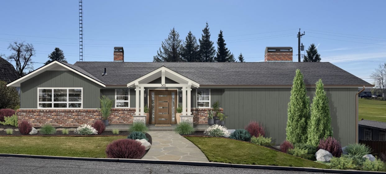 A virtual home design by brick&batten.