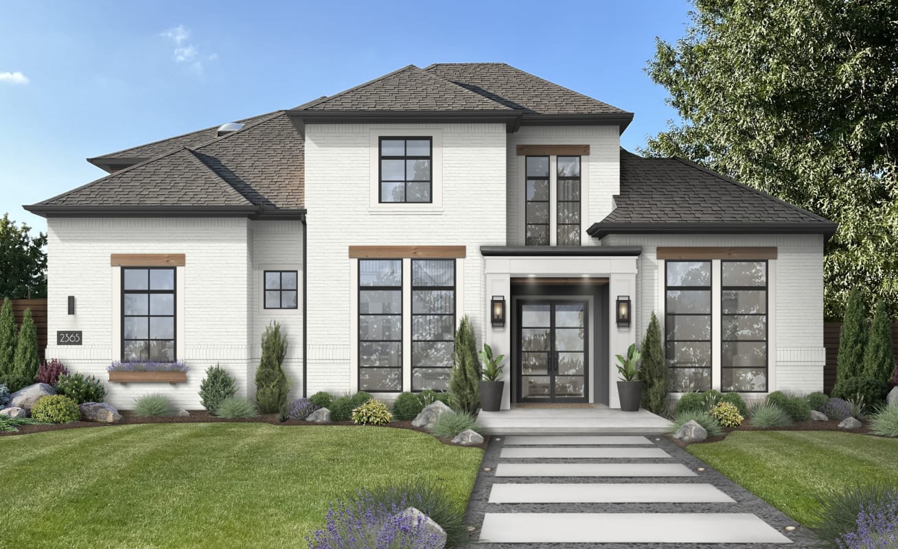 A rendering of one of the many painted houses brick&batten has designed