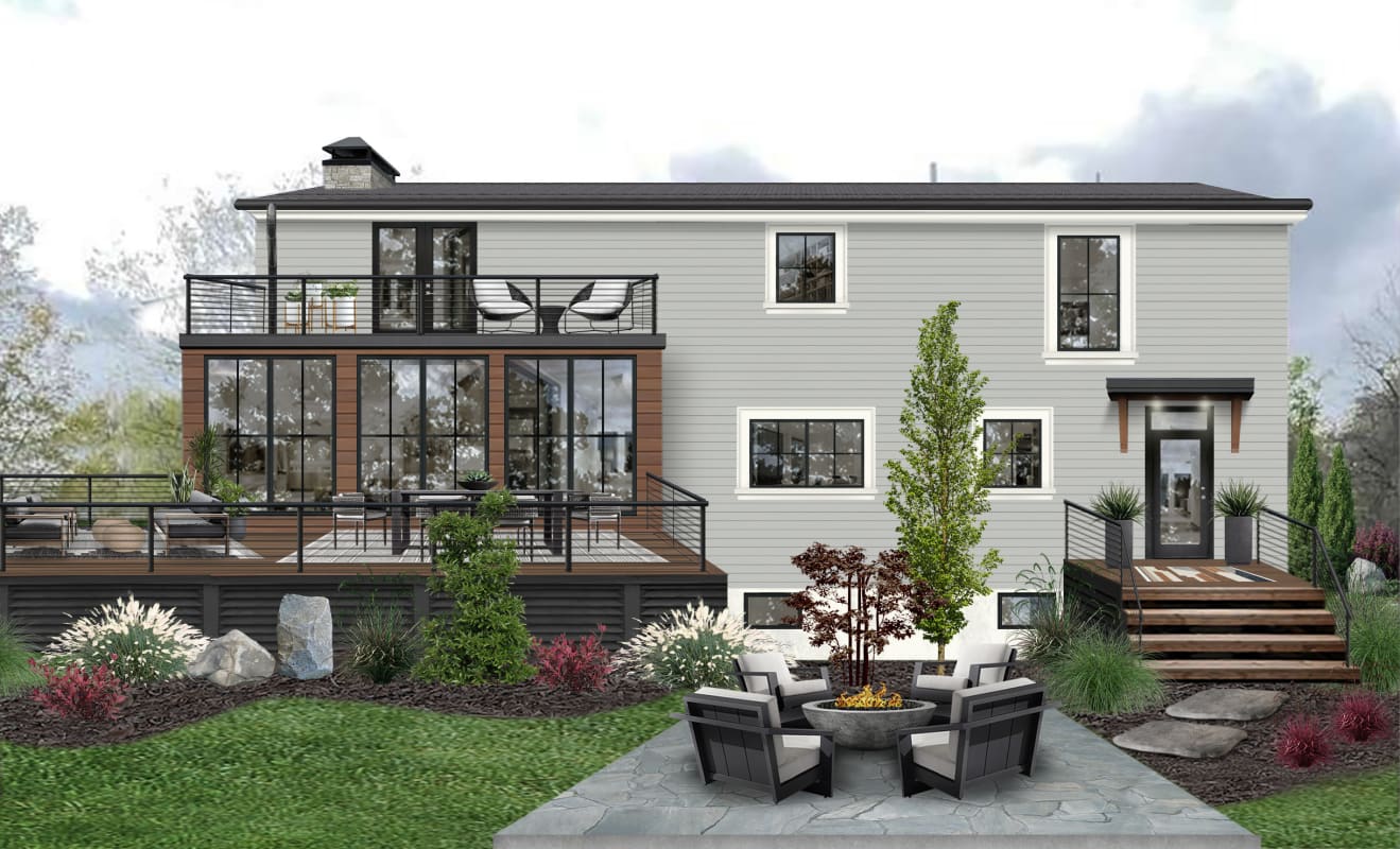 Rear exterior design of a home with a few sunroom ideas for inspiration