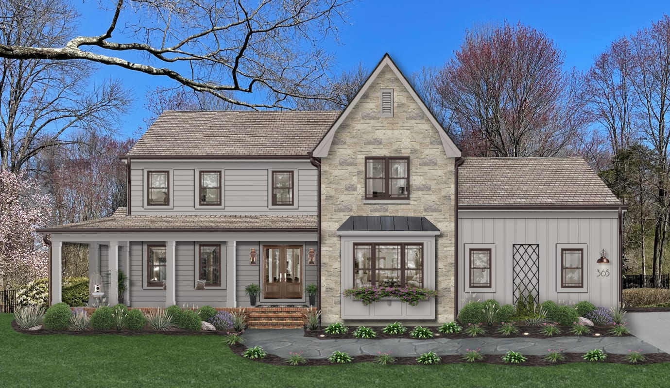 Pearl Gray Siding with Bronze Windows