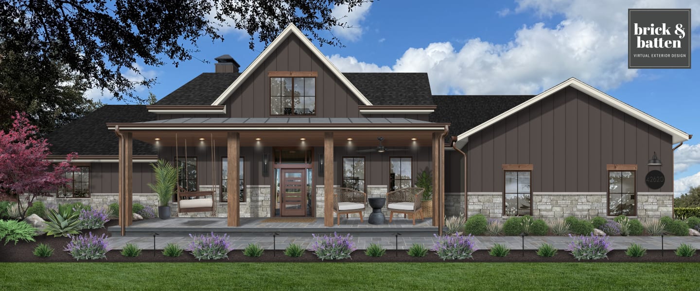 A home using silhouette by Benjamin Moore, designed by brick&batten.