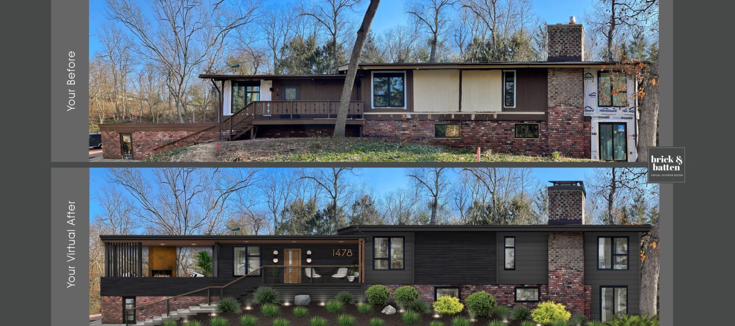 Sprawling raised ranch with a front porch addition