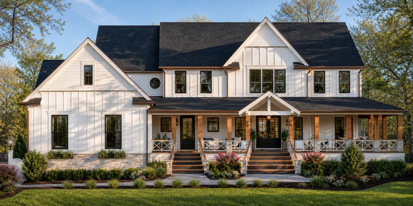 Beautiful farmhouse designed by brick&batten in Lisbon, Wisconsin