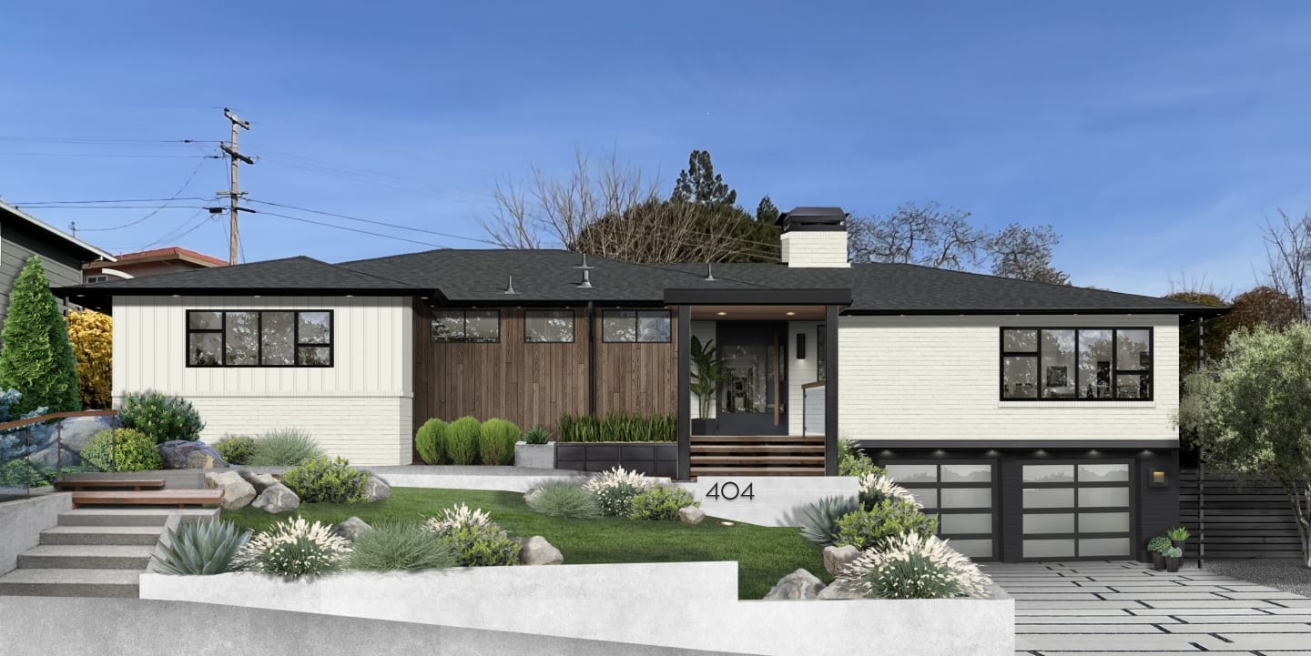 A rendering of a fixer upper home