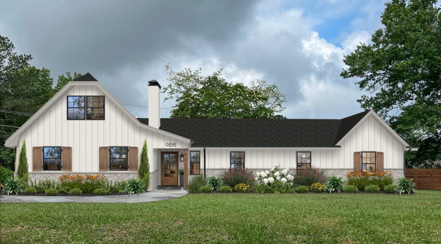 A farmhouse with cedar shake siding - Top Wood Shutter Designs