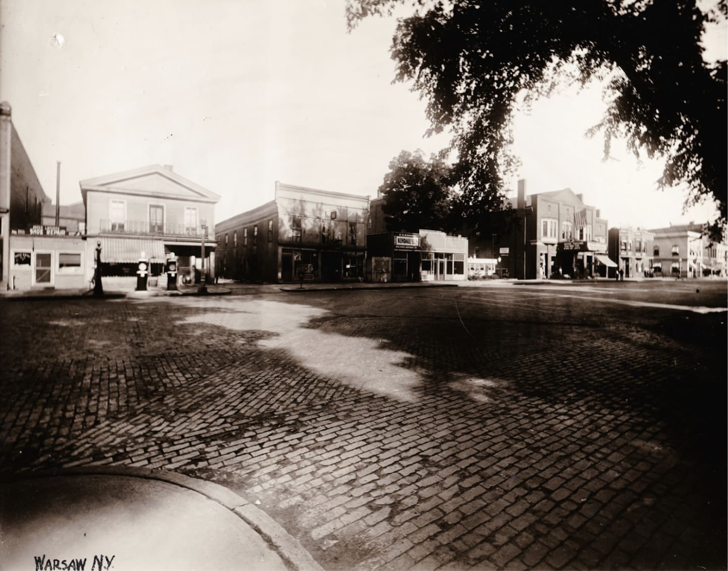 A photo of the right side of the historic buildings, seen on the left of this image.