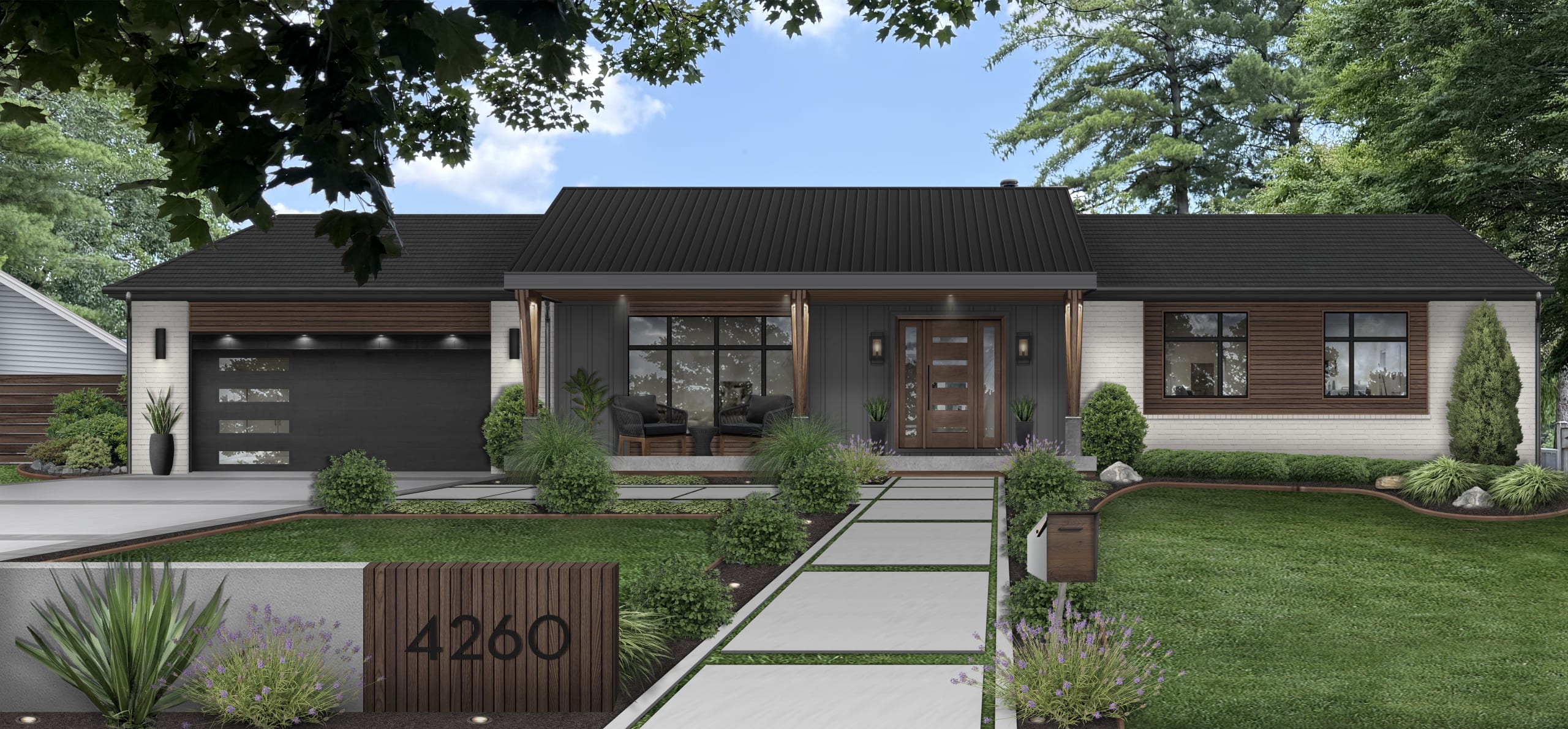 A home with peppercorn siding designed by brick&batten.