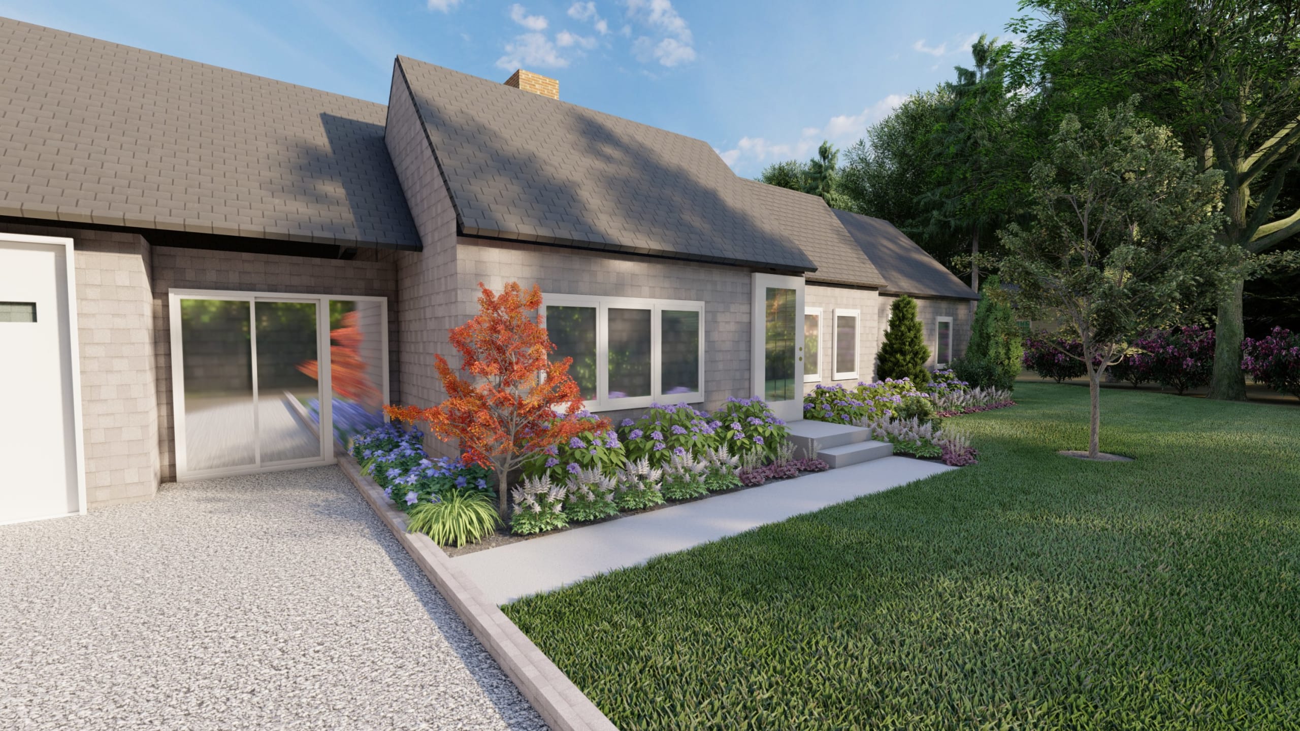 An example to demonstrate cottage front yard landscaping ideas
