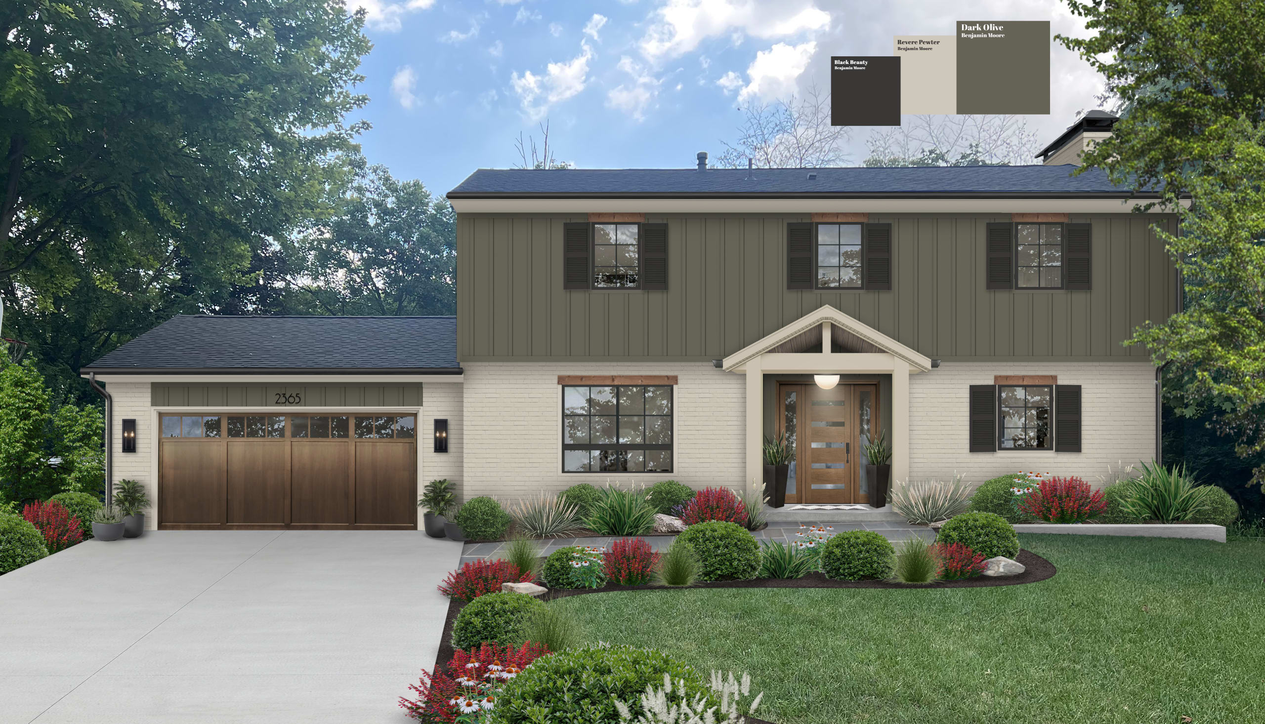 A virtual home exterior by b&b.