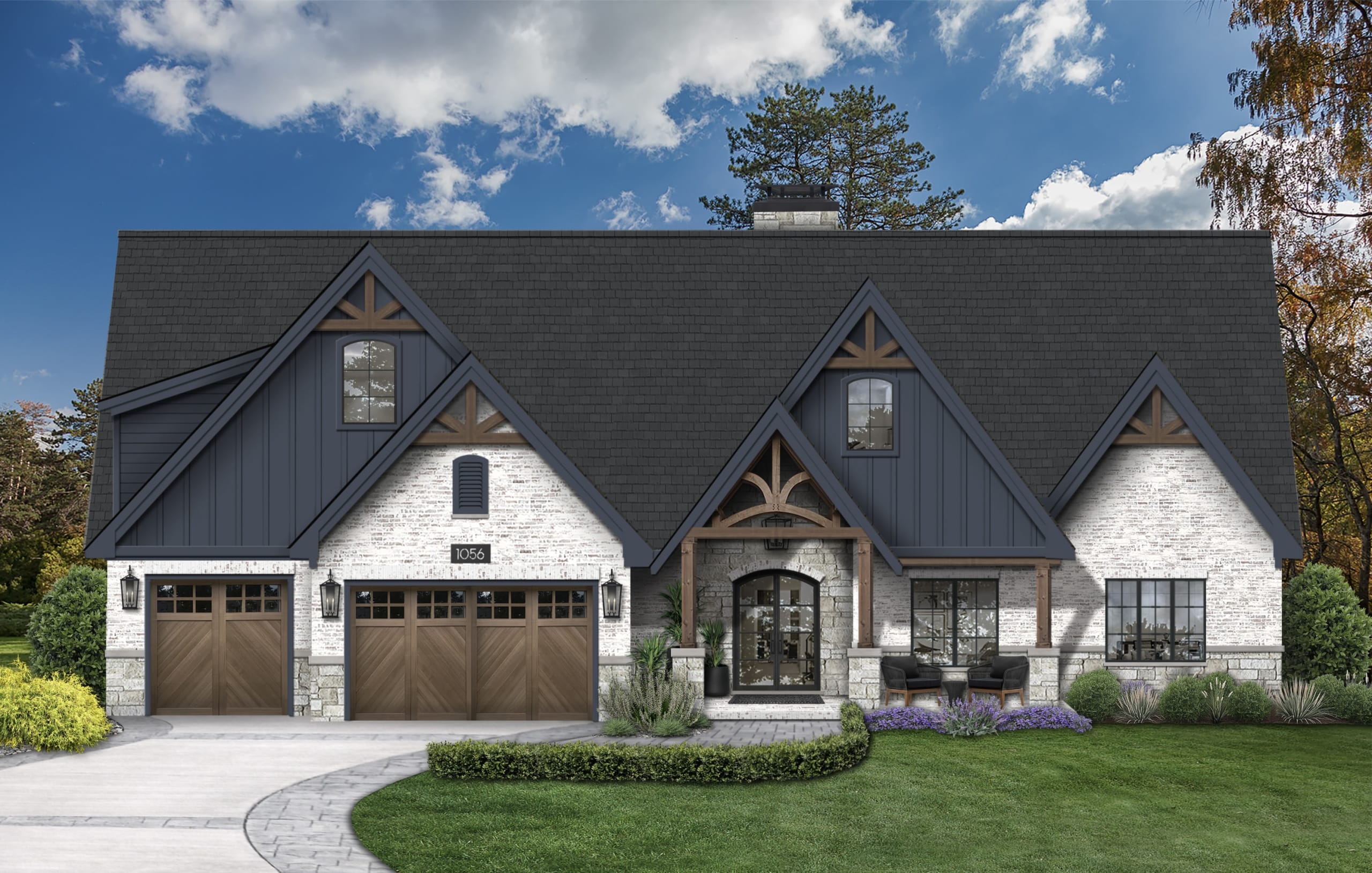 Hale Navy on a home exterior, designed by brick&batten.