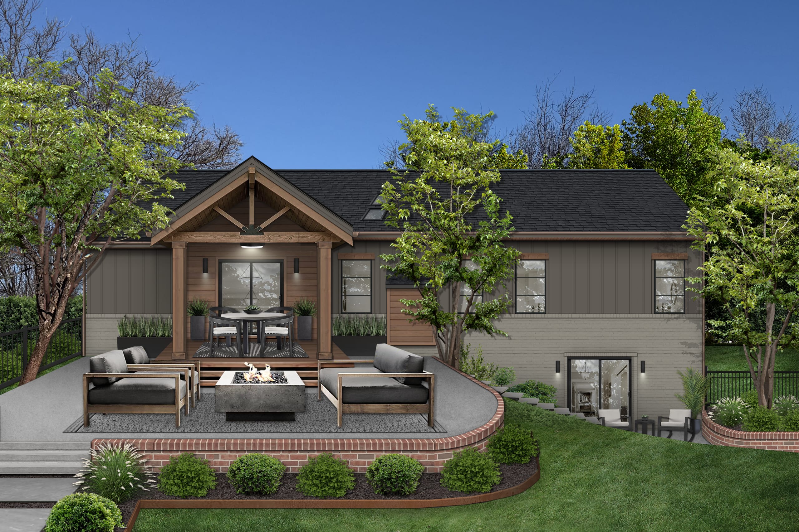 Virtual home exterior designed by brick&batten.