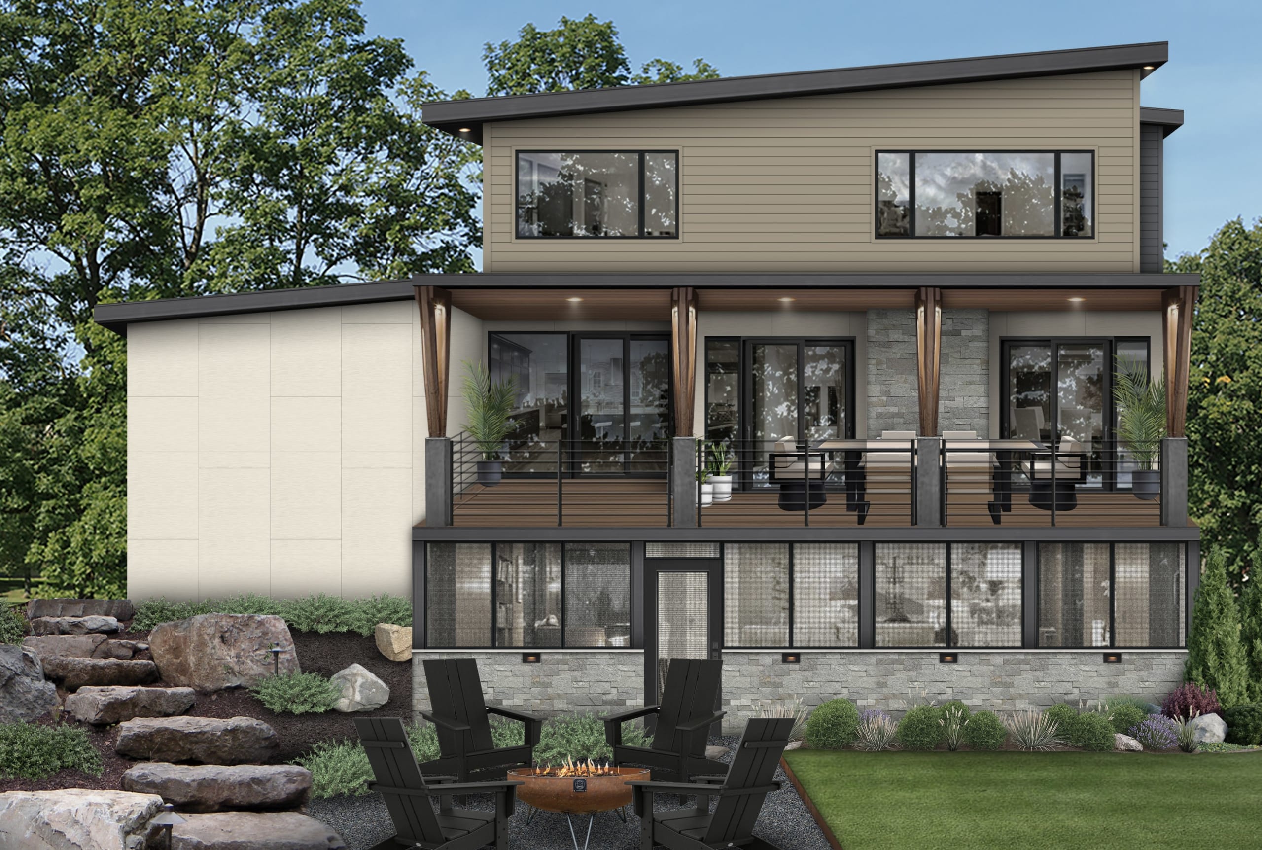 Virtual home painted in accessible beige.