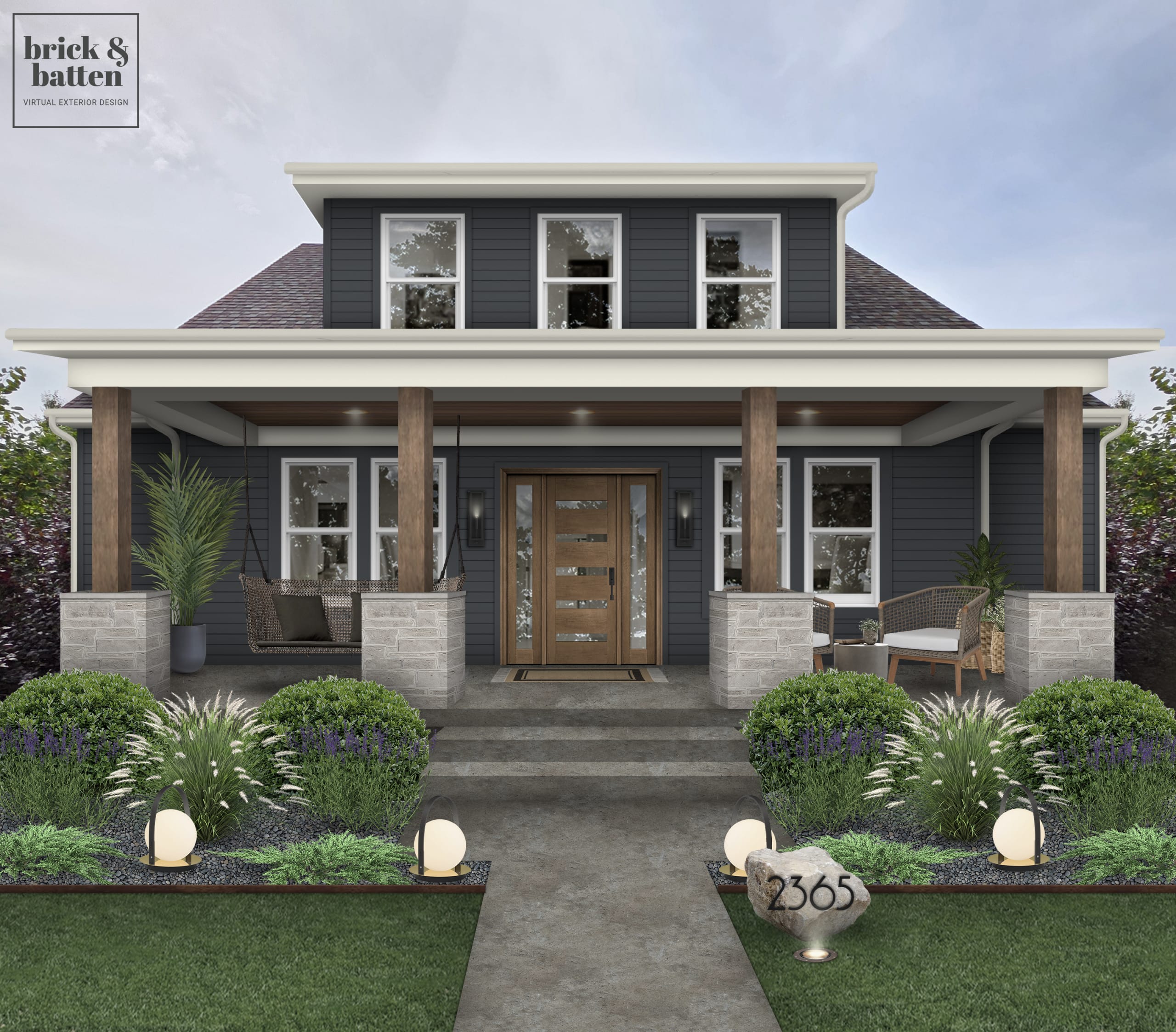 Home with solar lighting designed by b&b.