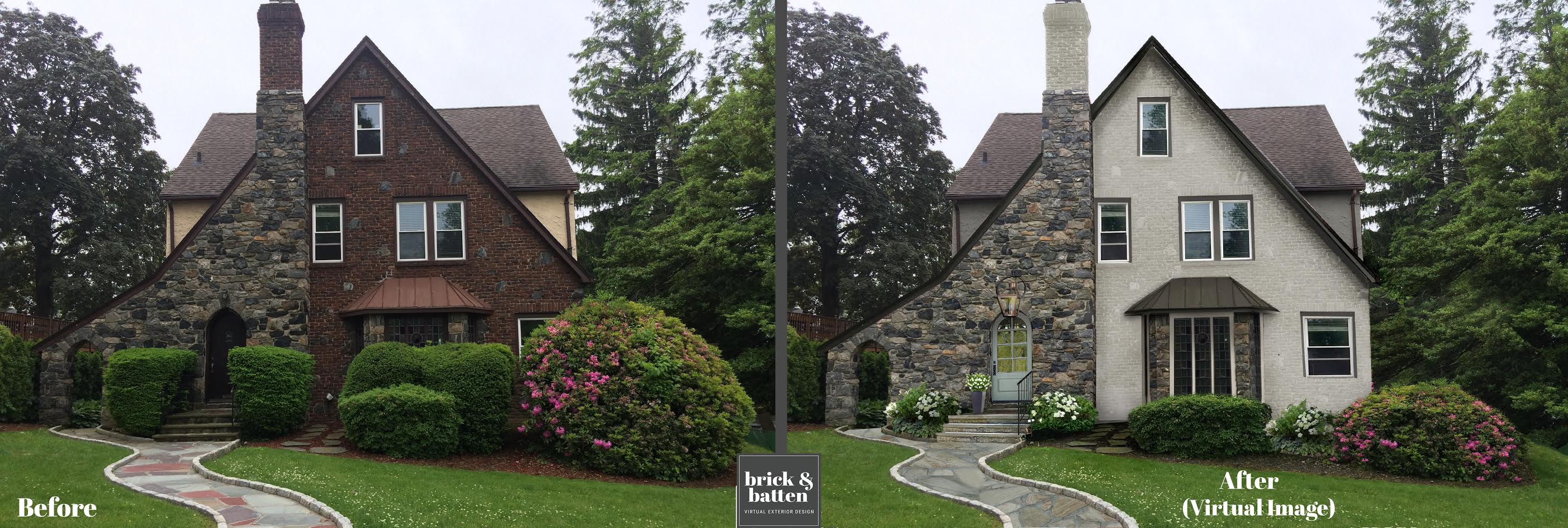 painted brick tudor