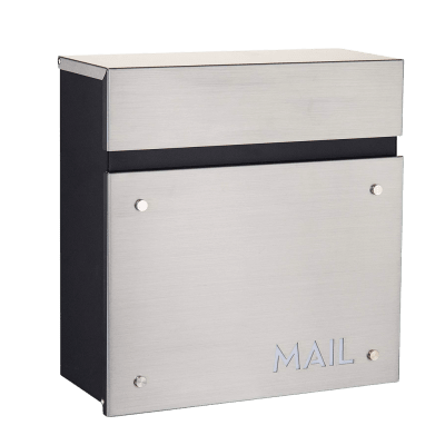One of our top mailbox ideas: Bailey Boxes Wall Mounted Locking Mailbox The Dalton Silver
